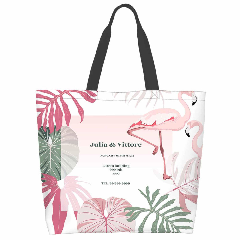 custom tote bag no minimum personalized all over photo printed branded shopping bag