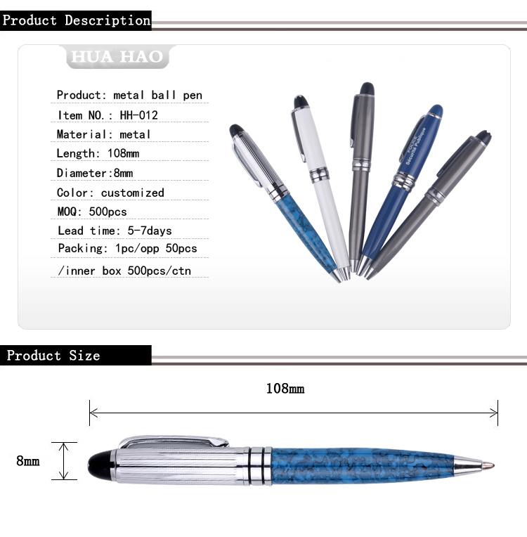 Stylus metal ballpoint pen