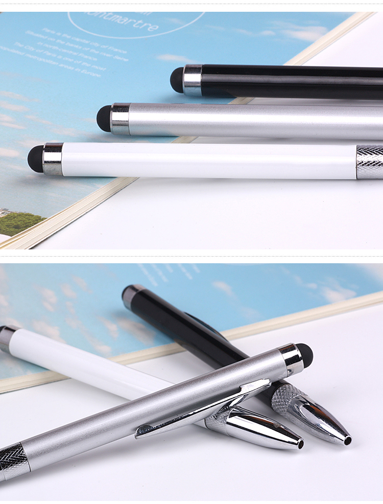 Metal Ballpoint Pen with Stylus Tip