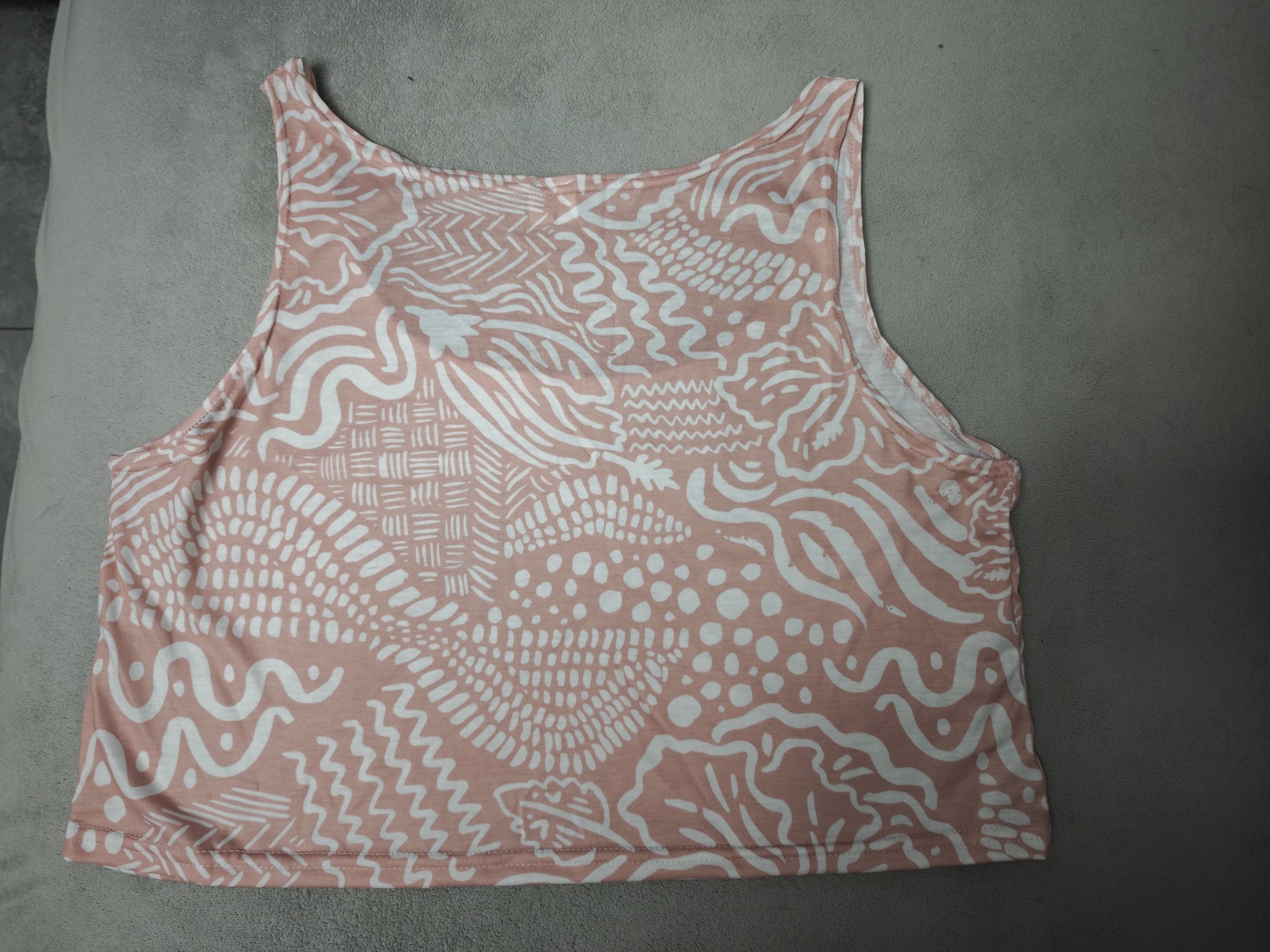 custom women's sleeveless crop top all-over printing no minimum design your own personalized cheap