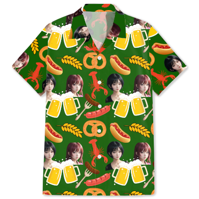 free Oktoberfest seamless pattern image Hawaiian shirt