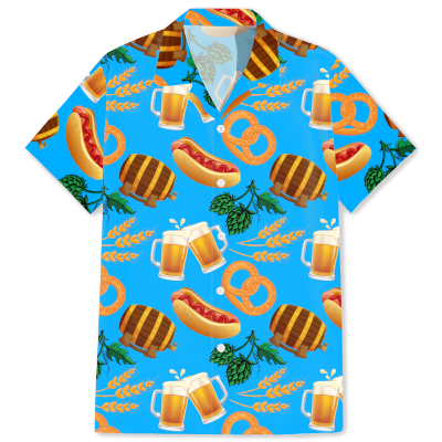 free Oktoberfest seamless pattern image Hawaiian shirt