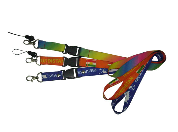 custom printed lanyard for cell phone, usb flash drive, key, pen