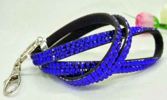 royal blue bling diamante rhinestone lanyards wholesale