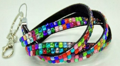 multi color bling diamante rhinestone lanyards wholesale