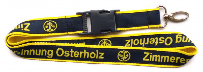 two layer satin lanyard with custom logo printed