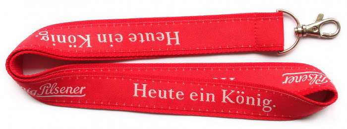 two layer satin lanyard with custom logo printed