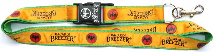 custom printed two layer satin lanyards