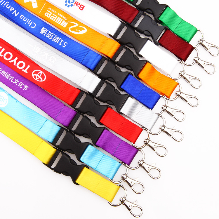 custom silkscreen printed lanyards