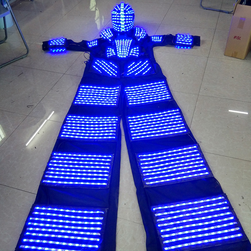 light up led robot suit, extra long LED costume clothing wholesale