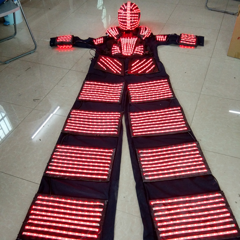 light up led robot suit, extra long LED costume clothing wholesale