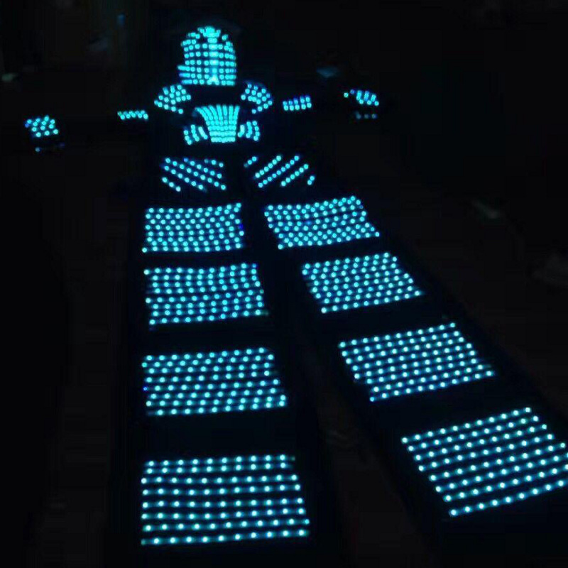 light up led robot suit, extra long LED costume clothing wholesale