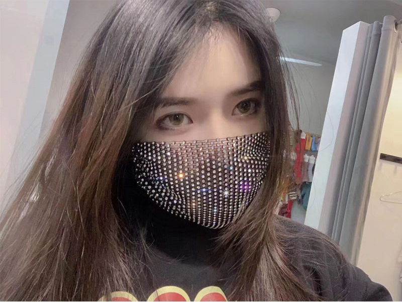 rhinestones diamond face mask decoration