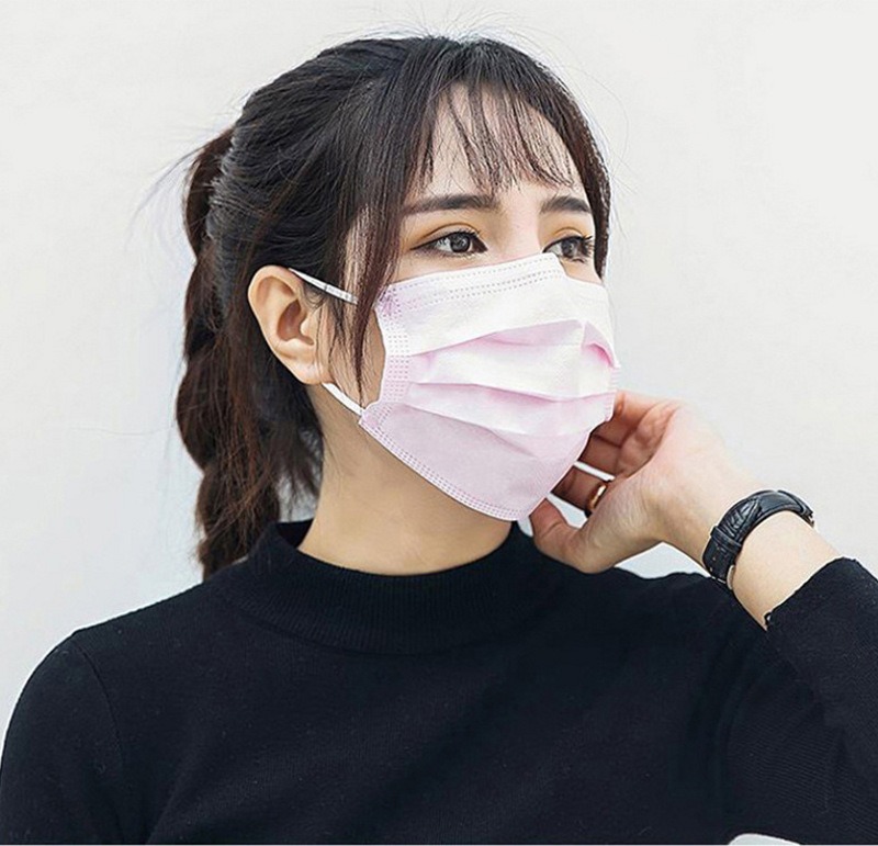 disposable daily face mask 3-ply nose mouth CE FDA not medical surgical