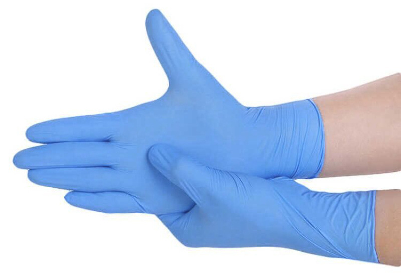 disposable blue nitrile gloves powder free latex free wholesale