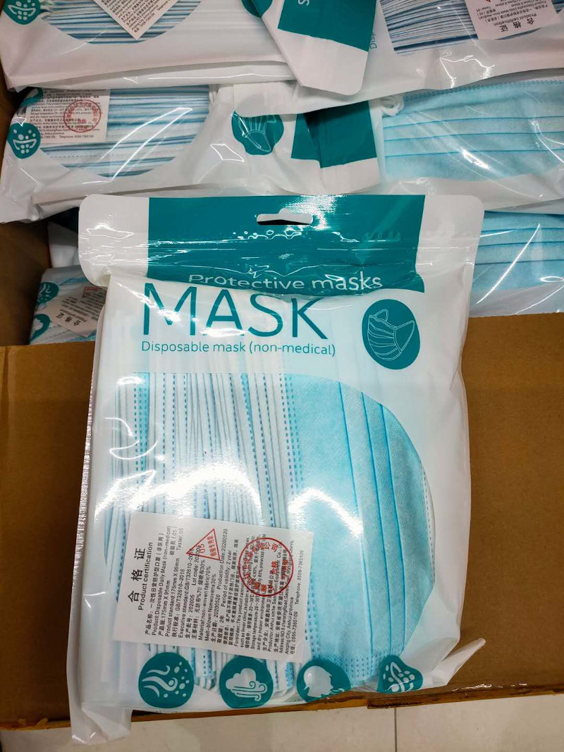 daily disposable 3-ply face mask US stock