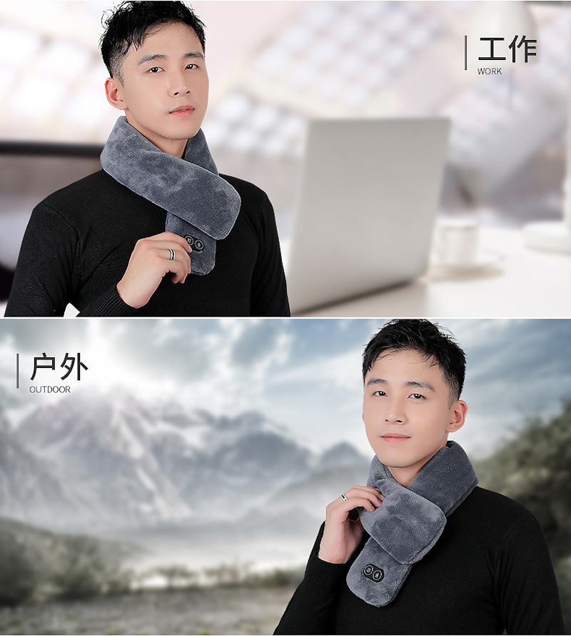 heated vibration massage scarf care neck warmer