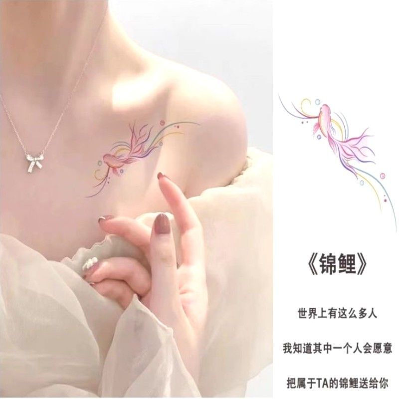 fish temporary tattoo sticker