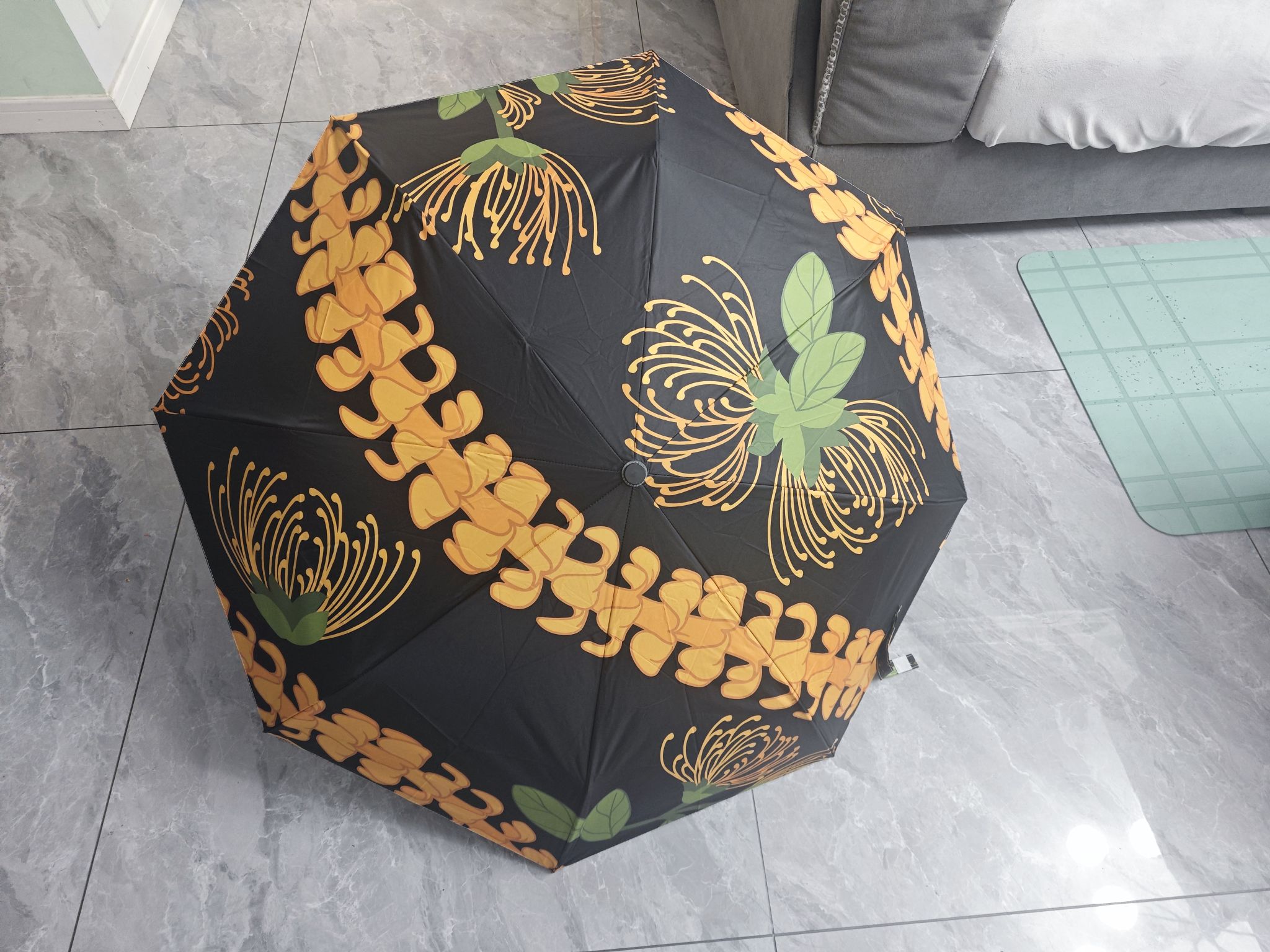 custom printed umbrella all over personalized auto open close 3-fold