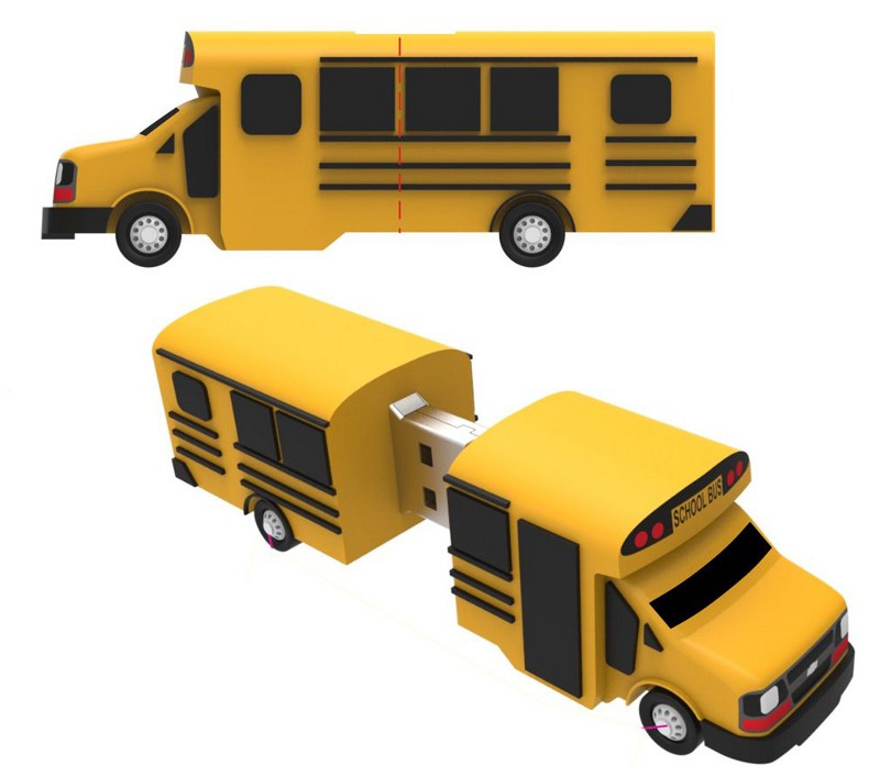 School Bus USB Flash Drives