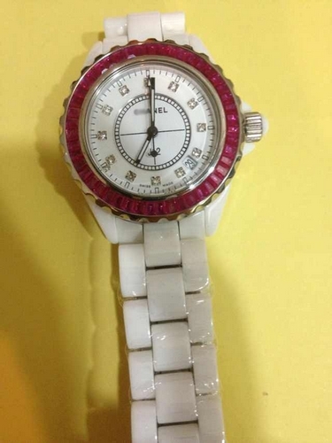 white ceramic watch