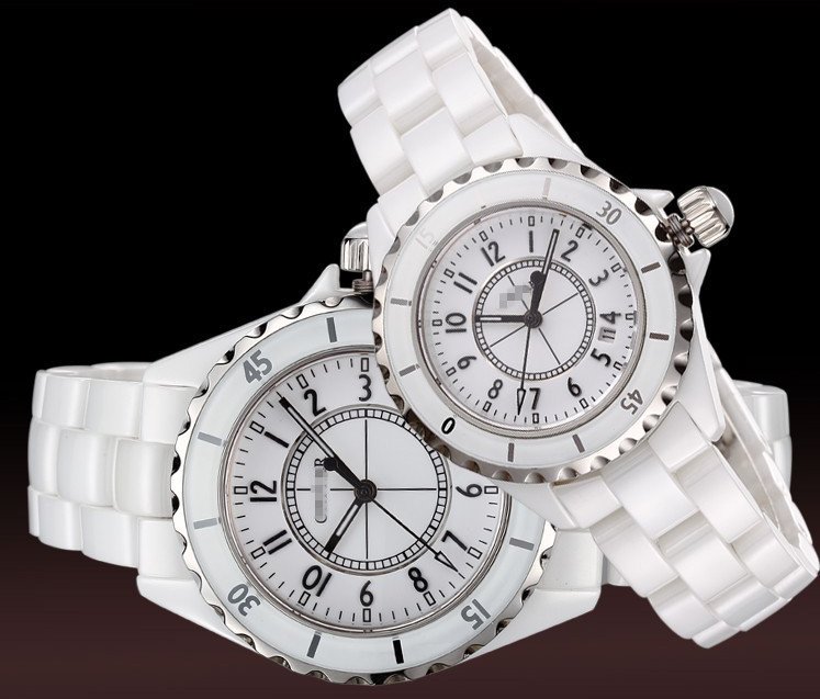 white ceramic watch