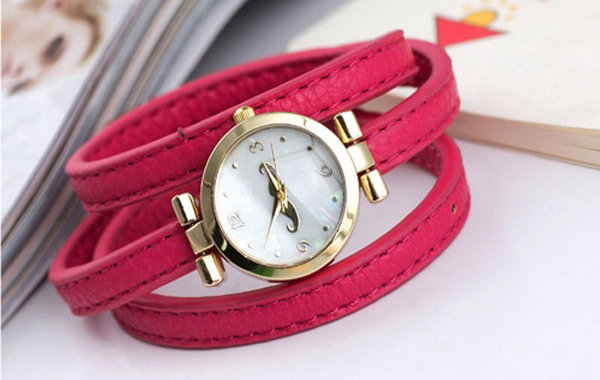 Long Leather Strap Watch for Ladies