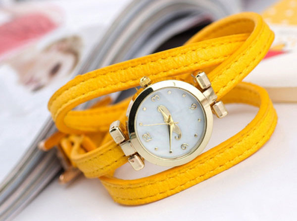 Long Leather Strap Watch for Ladies