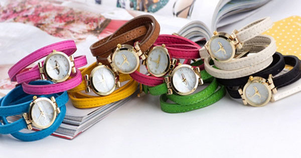 Long Leather Strap Watch for Ladies