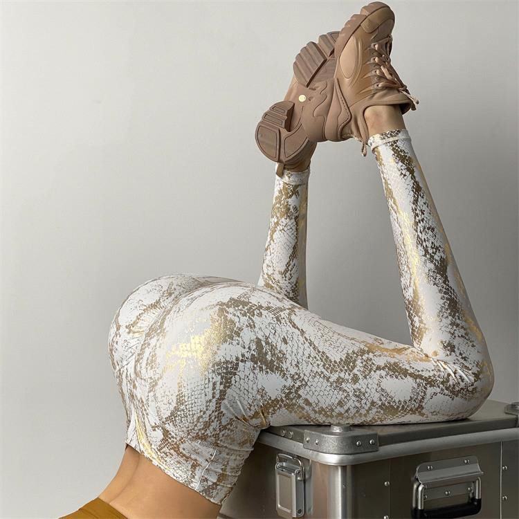 butt lifting peach hip snake skin leggings sexy yoga pants